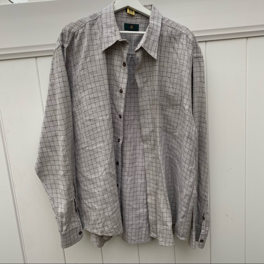 Men’s club room grid shirt
